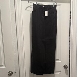 Women’s black long line skirt